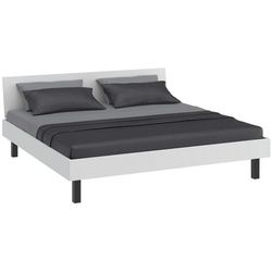 Xora Bett , Weiß , Holzwerkstoff , Höhe ca. 15 cm , 200x200 cm , in verschiedenen Holzdekoren erhältlich, in verschiedenen Größen erhältlich, für Lattenrost geeignet , Schlafzimmer, Komplette Schlafzimmer und Serien, Schlafzimmerserien