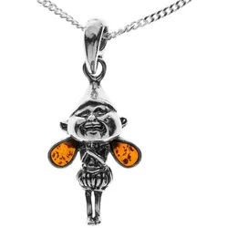 OSTSEE-SCHMUCK Kette mit Anhänger Ostsee-Schmuck Kette mit Anhänger Kobold (2-tlg) silberfarben 42 cm