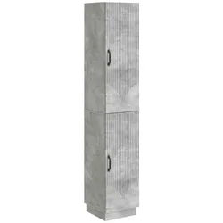 vidaXL Gartenlounge-Set Schrankset 2 pcs Betongrau Holzwerkstoff, (2-tlg) grau