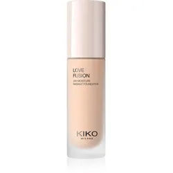 KIKO Milano Love Fusion 24H Moisture Radiant Foundation Langanhaltende cremige Foundation mit feuchtigkeitsspendender Wirkung Farbton 2 Neutral Rose 30 ml