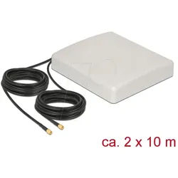 DELOCK 89891 - Antenne LTE 2xSMA Stecker direktional RG-58 10 m beige outdoor