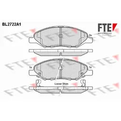 FTE Bremsbelagsatz, Scheibenbremse 9010947 Vorderachse für NISSAN RENAULT