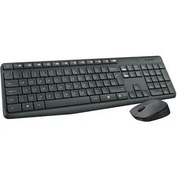 Logitech Combo-Tastatur Tastatur Maus Mk235 Rf Kabellos Grau