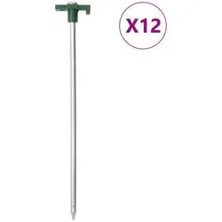 vidaXL Zelthering, Zeltheringe 12 Stk. 25 cm 7 mm Verzinkter Stahl und PP