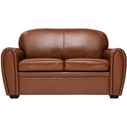 Vintage-Ledersofa braun 2-Sitzer CLUB