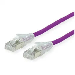 SECOMP DÄTWYLER Patchkabel Cat.6A (Class EA) S/FTP, CU 7702 flex LSOH, AMP v2 LAN-Kabel, RJ-45 Männlich (Stecker), RJ-45 Männlich (Stecker) (1500.0 cm) lila