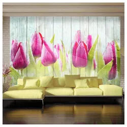 Basera® Fototapete 10110906-128 grün|rosa 2,50 m x 1,75 m