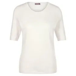 Pull col rond en laine vierge et cachemire include blanc