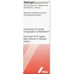 Ferrum Hausmann 50mg Eisen/ml Lösung 30 ml Tropfen zum Einnehmen