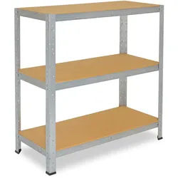 shelfplaza HOME 90x75x45 cm Schwerlastregal in verzinkt mit 3 Böden und 175 kg Traglast pro Boden
