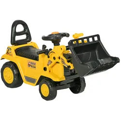 Homcom Kinder Rutschauto, Gelb, PP-Kunststoff+ Abs , 26.5x39x80 cm , unisex , Spielzeug, Kinderfahrzeuge, Rutschautos