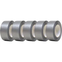 Gerband 246 Gaffa Tape Gewebeklebeband 48mm x 50m Silbergrau 5x Set