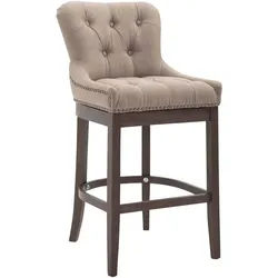CLP Barhocker Stoff taupe , Taupe , Textil , 55x109x57 cm , Esszimmer, Barmöbel, Barhocker