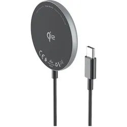 Magnetic Induction Charger 15W Wireless Qi2 - Black