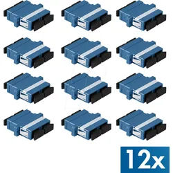 LOGILINK FA01SC7 - LWL Kupplung SC-Duplex, mit Flansch, 12 Stück