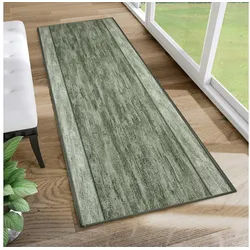 Tapiso Läufer Anti Rutsch, rechteckig, Höhe: 6 mm, Antirutsch Flurläufer Meterware, rutschfest, pflegeleicht grün 100 cm x 270 cm x 6 mm