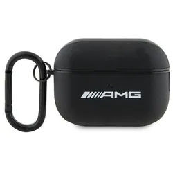 AMG Leather White Logo Case for AirPods Pro 2 (2022/2023) - Black