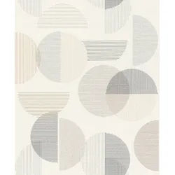Rasch Vliestapete Vliestapete 735956 Grau-Graubeige Muster & Motive 10,05 m x 0,53 m grau