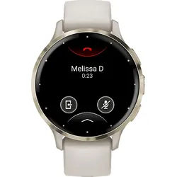 GARMIN VENU® 3s Smartwatch faserverstärktes Polymer Silikon, 18 mm, Elfenbein/Softgold