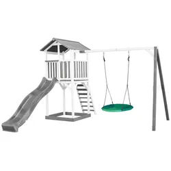 Spielturm , Grau, Grün, Weiß , Holz, Kunststoff , 356.6x241.9x349 cm , EN 71, CE, FSC 100% , Freizeit & Co, Gartenspielzeug, Spieltürme