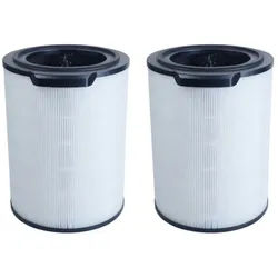 Trade-Shop Ersatzfilter HEPA-Filter 2x passend für Philips AC3033/10, AC3036/10, AC3039/10, Zubehör für Luftreiniger, Luftbefeuchter, bestehend jeweils aus Vorfilter, Aktivkohlefilter, HEPA H13 Filter schwarz
