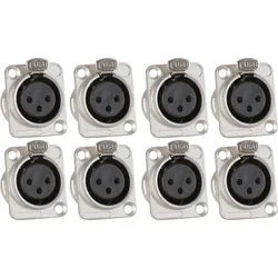 Pronomic XFD XLR Einbaubuchse Female 8x Set