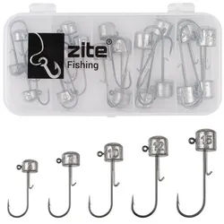 Zite Jighaken Stand Up Jig Set 5-15g Angelhaken Grundangeln 25 STK für Gummiköder