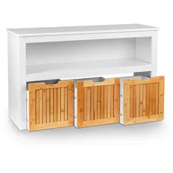 ONVAYA Sideboard mit Rollboxen - Bücherregal-Kuscheltier Aufbewahrung braun