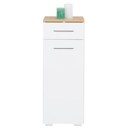 Unterschrank in Weiß/Eichefarben