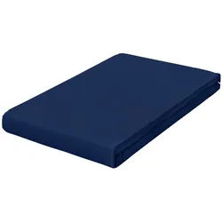 Schlafgut Spannleintuch , Dunkelblau , Textil , 160x200 cm , Grüner Punkt, Textiles Vertrauen - Oeko-Tex®, Hohenstein, Oeko-Tex® Standard 100, Oeko-Tex® Made IN Green , Rundumgummi, bügelleicht, weich und anschmiegsam, formstabil und langlebig, spielend leicht zu überziehen, allerhöchster Komfort , Heimtextilien, Bettwäsche & Leintücher, Leintücher, Spannleintücher