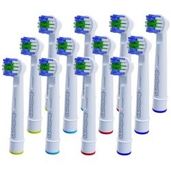 OneBuy24 - Aufsteckbürsten kompatibel mit vielen Oral-B elektrischen Zahnbürsten Zahnbürste 12 St weiss
