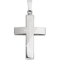 JOBO Kreuzanhänger Anhänger Kreuz, 925 Silber silberfarben