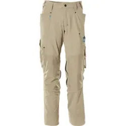 Mascot Hose mit Knietaschen, Stretchstoff Hose Größe 76C52, hellkhaki