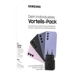 SAMSUNG USB-Ladegerät "Universal Starterkit mit T2510N Black + Case Voucher", schwarz, B:9,00cm H:5,00cm T:22,50cm, Ladegeräte