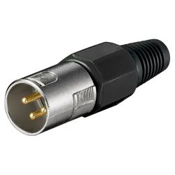 Goobay Mikrofonstecker, 3 Pin - mit vergoldeten Kontakten und geschraubter Zugentlastung