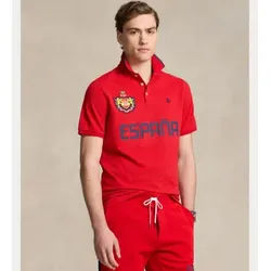 Polo Ralph Lauren für Herren. 710944670001 Polo Classic Fit Spanien rot (L), Lässig, Baumwolle, Kurzarm
