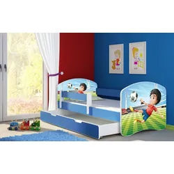 Luxusbetten24 Kinderbett Dream, mit verschiedenen Motiven blau 70 cm x 140 cm