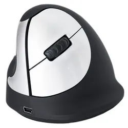 R-GO TOOLS Ergonomische Maus HE Ergo Vertical Mouse Größe M links schwarz, 7.5x8.3x10.6 cm