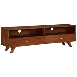 vidaXL TV-Schrank TV-Schrank Altholz Massiv 140x30x40 cm Lowboard braun