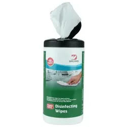 Dreumex Disinfection Wipes Desinfektionstücher, Alkoholfreie, gebrauchsfertige Tücher zur schnellen Desinfektion, 1 Spenderdose = 80 Tücher