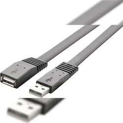 Renkforce USB 2.0 Verlängerungskabel A/A flach 1 m