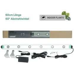 PARUS Pflanzenlampe Indoor plants, Leuchtmittel für Pflanzen, Grow White Spektrum, Parus by Venso Wall Spot 60cm, Abstrahlwinkel 60°, LED Wachstumslampe silberfarben