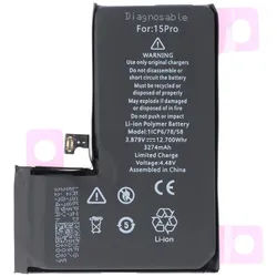Akku passend für Apple iPhone 15 Pro, diagnostizierbar, Li-Polymer, 3,87V, 3274mAh, 12,7Wh, ohne Werkzeug