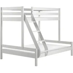 Mid.you Etagenbett , Weiß , Holz , Kiefer , massiv , Höhe ca. 20 cm , 90x140 cm , Babymöbel & Kindermöbel, Kinderzimmer & Jugendzimmer, Stockbetten