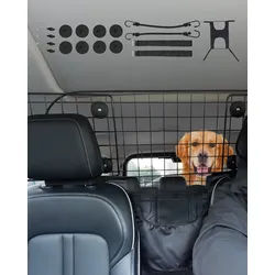 VEVOR Hundegitter Autobarriere Haustierbarriere Trennwand Verstellbar 900x416mm