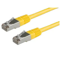 ROLINE Patchkabel Cat.5e (Class D) SF/UTP LAN-Kabel, RJ-45 Männlich (Stecker), RJ-45 Männlich (Stecker) (200.0 cm) gelb
