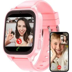 Fenamor Smartwatch (4,6 cm, sim-karte), 4G Kinder Smartwatch rosa