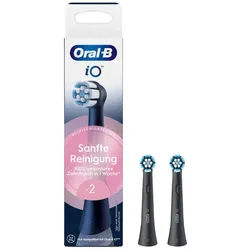 Oral-B Aufsteckbürsten Oral-B iO Sanfte Reinigung, Original Aufsteckbürsten, Schwarz, 2er ...