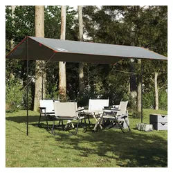 vidaXL Tarp-Zelt, Tarp Grau und Orange 500x294 cm Wasserdicht