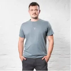 STIER T-Shirt embro essential organic cotton XXL sedona sage